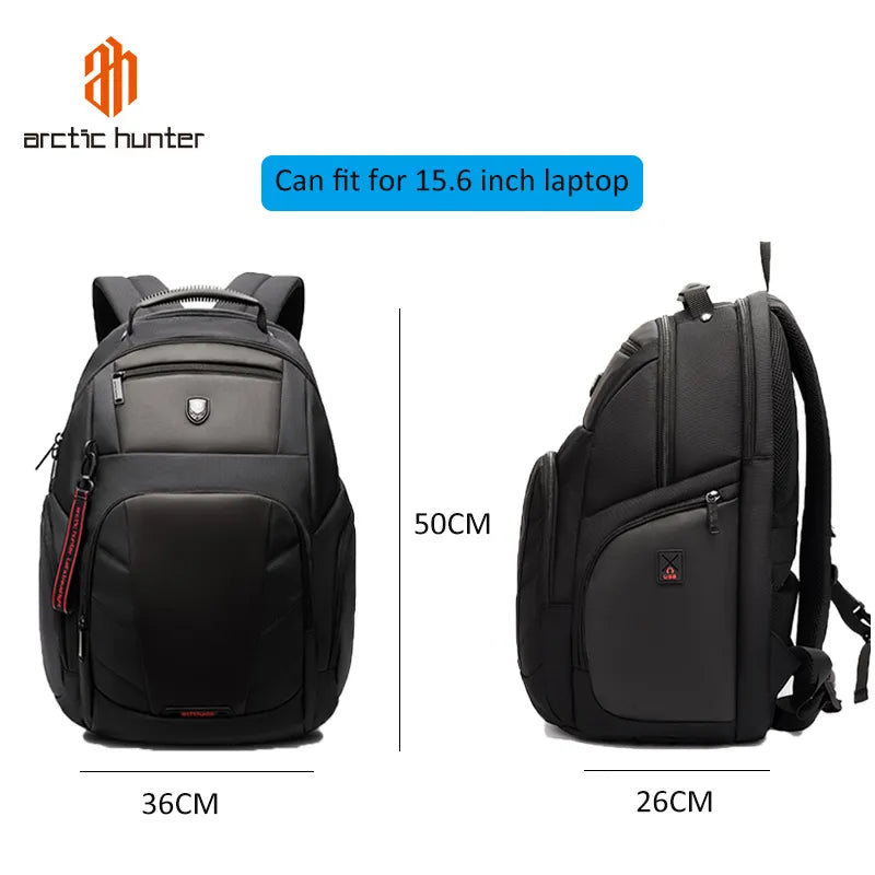 ARCTIC HUNTER Waterproof Backpack Men's  Laptop Backpack School Bag for Teenagers Rucksack Multifunction Travel Backpacks Male