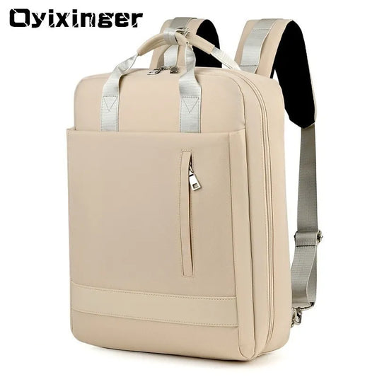 Large Capacity Men Waterproof Nylon Bag Women 15.6 Inch Laptop Backpack With Charging Port School Bags For Teenage Girl Boy 2023