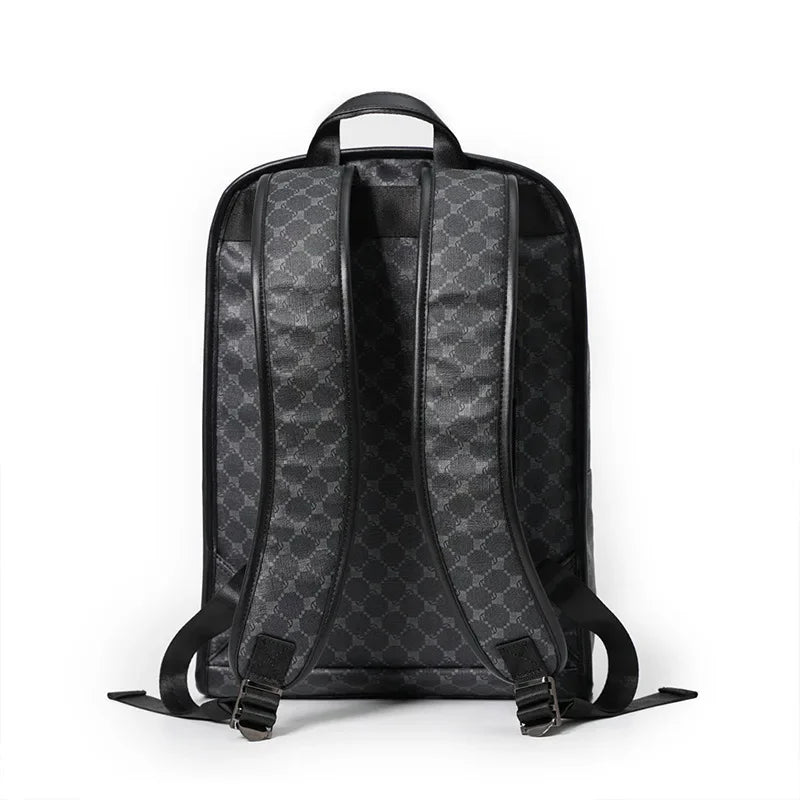 Luxury Floral Print Backpack Men Fashion Design Men's Backpacks Large-capacity Travel Bags PU Leather Backpack Male Schoolbag