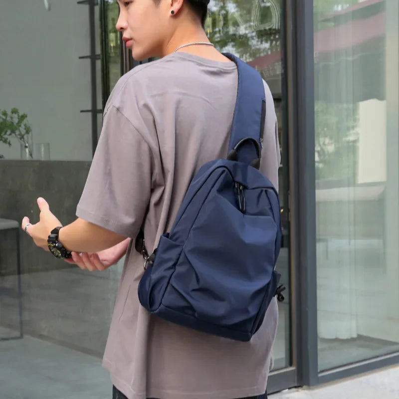 Men's Chest Bag Large Canvas Fashion Male Crossbody Bags Oxford Cloth Designer Man Student Shoulder Sling Casual Sports Phone